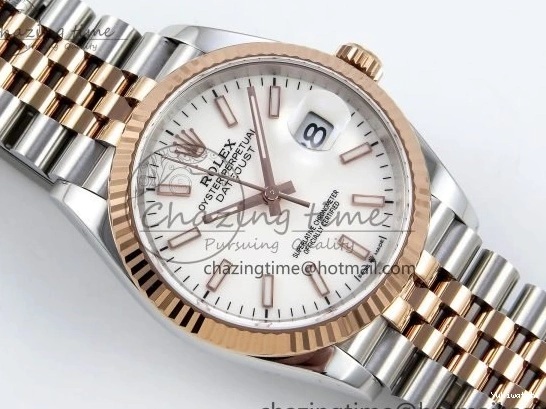 Edition Best APF Dial DateJust RG 904L Jubilee VR3235 Sitck Bracelet SS 1:1 36 on White Steel 126231 0217